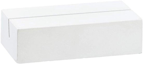 Sostegno per menu - Ideale per matrimoni e feste - Bianco - Sostegno per menu da tavolo - Perfetto per eventi e occasioni speciali - Sostegno per menu in legno