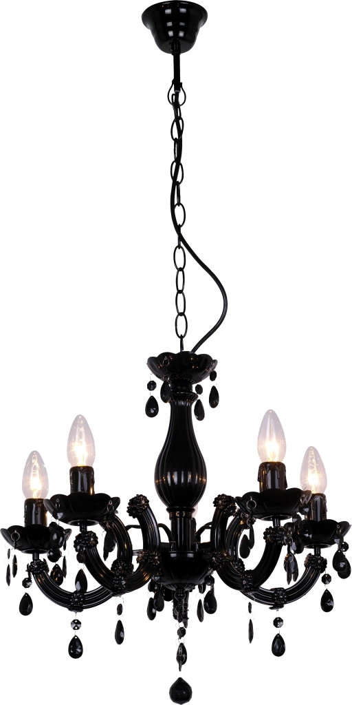 Lampadario Magnolia rococò nero 5xE14 Zuma Line RLD94016-5B