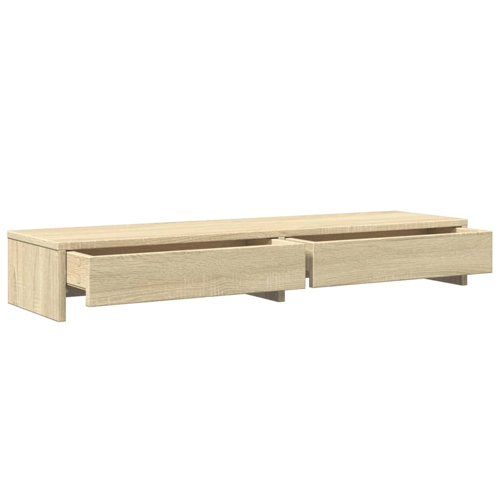 Supporto per monitor scrivania con cassetti legno ingegnerizzato Sonoma marrone 02_0044944