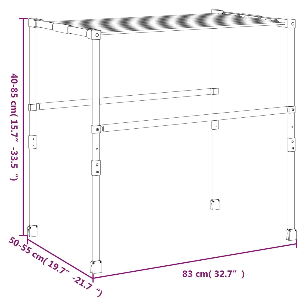 Stendibiancheria 83x(50-55)x(40-85) cm in Alluminio CFW9973397