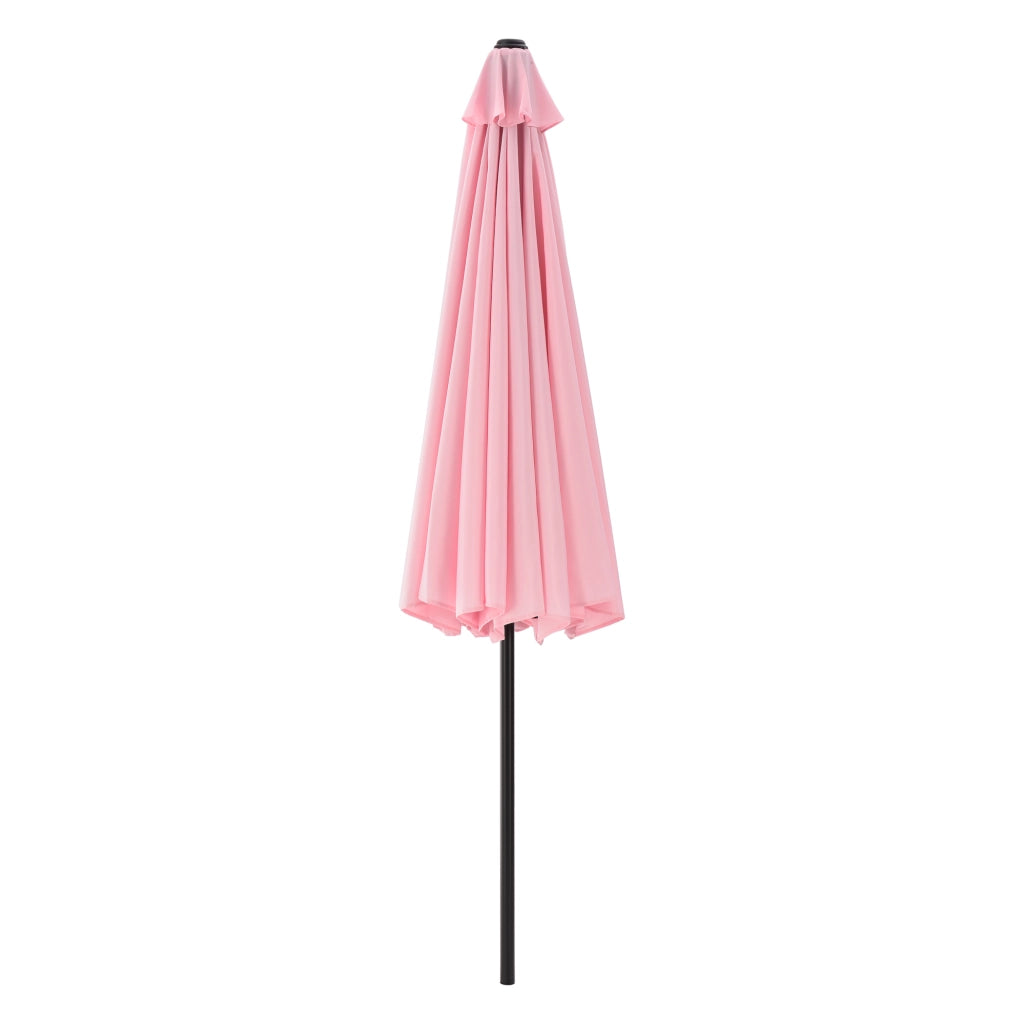 Ombrellone da Giardino Budapest con Palo Centrale e Meccanismo a Manovella 230 x Ø300 cm Rosa Pastello casa.pro