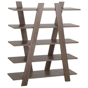 Libreria Marrone 116 x 100 cm 5 Ripiani Scandinavo stile moderno