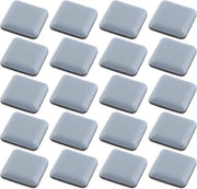 Set di 20 gommini autoadesivi per mobili da 2,5 cm x 2,5 cm, adatti per lo spostamento di sedie e su tappeti.