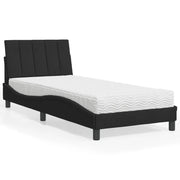 Letto con Materasso Hanko Nero 90x190 cm in Velluto 3208570