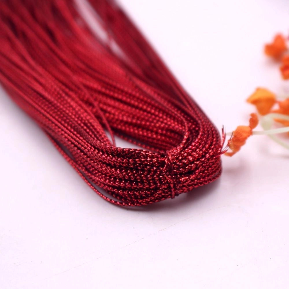 Trade Shop - Fili Cordoncini Decorazioni Scatole Bomboniere Nastri Confezionamento Regali - Rosso
