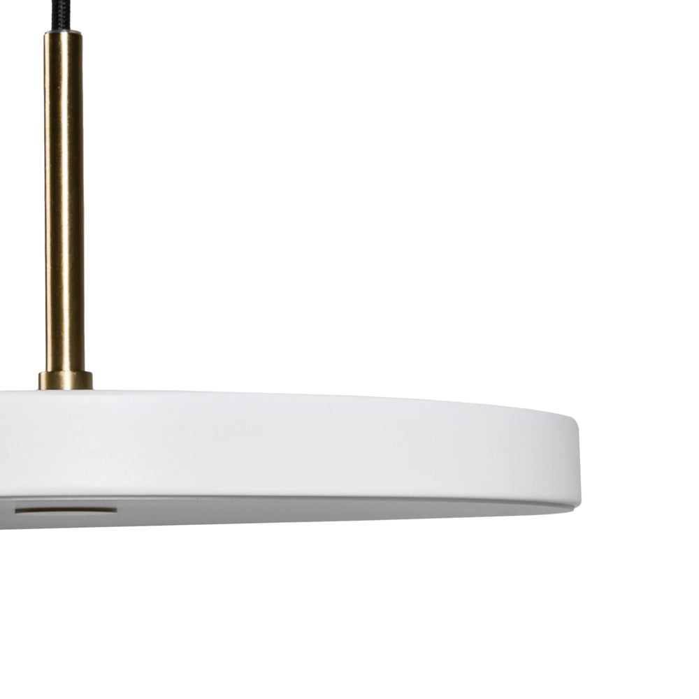 Lampadario a LED in acciaio bianco, stile moderno, per ufficio e sala da pranzo