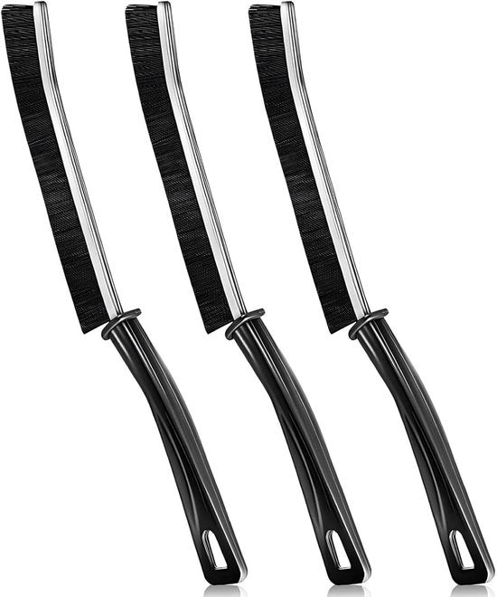 Set di 3 piccole spazzole per pulizia a setole sottili - Multifunzionale - Per bagno, cucina e finestre