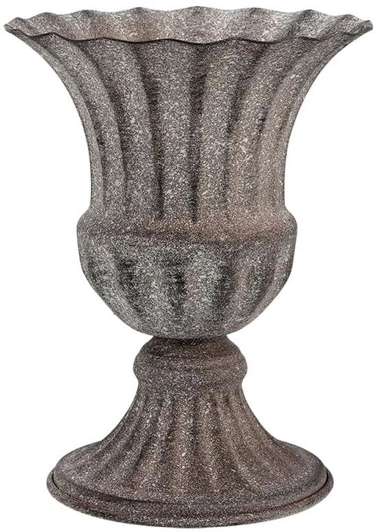 Vaso di memoria - Ideale per cimiteri - Adatto per fiori freschi e artificiali - Forma rotonda - Decorazione per ricordi - Perfetto per aree cimiteriali