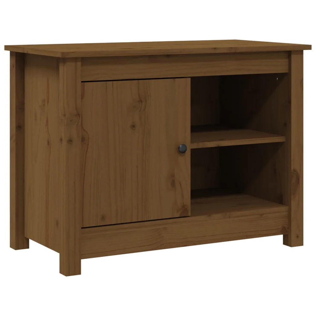 Mobile Porta TV ambra 70x36,5x52 cm in Legno Massello di Pino 814582
