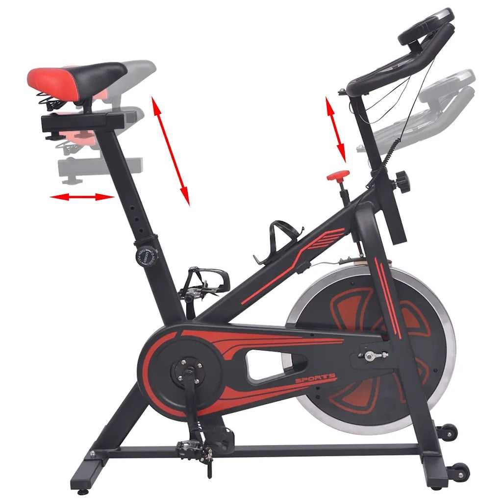 Cyclette Ellittica con Sensori a Impulso Nera e Rossa CFW6039298