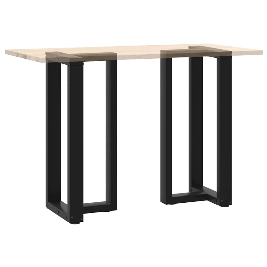 Set di 2 gambe per tavolo da bar a forma di T dimensioni 40 x 35 x 90 cm design moderno in acciaio nero 02_0057338
