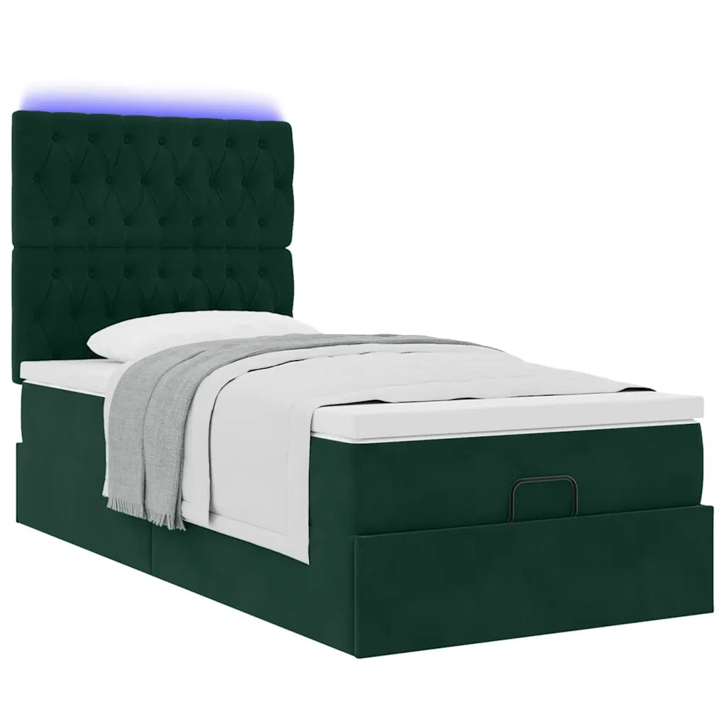 Struttura Letto Pouf con Materassi 100x200 cm Velluto 3314375