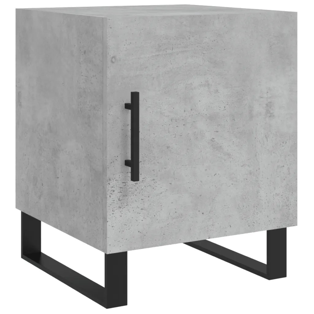 Comodini 2 pz-Set di 2 Tavolino da notte Grigio Cemento 40x40x50 cm in Legno Multistrato 100735
