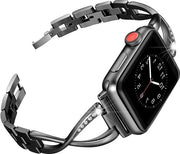 Cintura orologio Apple Watch compatibile serie 7 - 38 mm, 40 mm, 41 mm - per Apple Watch serie 7, SE, 6, 5, 4, 3, 2, 1 - Nero (38-40 mm)
