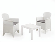 MAURY'S AKITA SALOTTO DA GIARDINO CON CUSCINI 3 PZ BIANCO