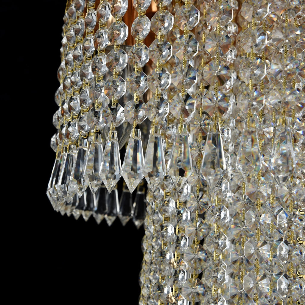 Maytoni Plafoniera contemporanea Cascade 12 luci E14 oro metallo diffusore vetro