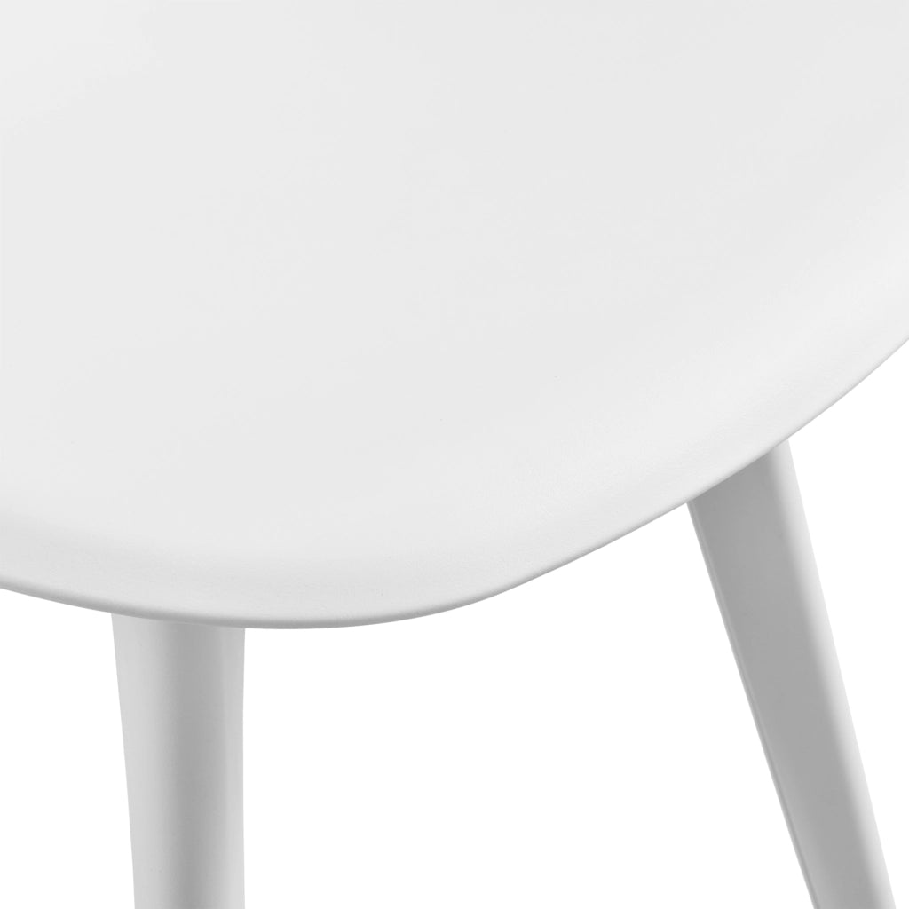 [en.casa] Sedie per Sala da Pranzo Design 83 x 54 x 48 cm Set di 4 Pezzi Plastica Bianco