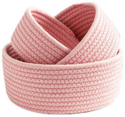 Set di Organizzatori in Tessuto di Cotone Intrecciato - 3 Pezzi - Adatti per Camera da Bambino o Camera da Letto - Dimensioni S/M/L - 4 Colori Disponibili - Cassetti per Organizzare