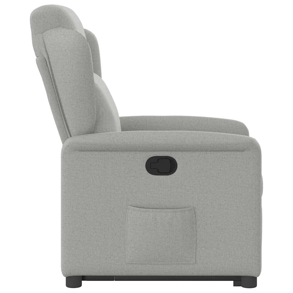Poltrona Alzapersona Reclinabile Grigio Nuvola in Tessuto 3303143