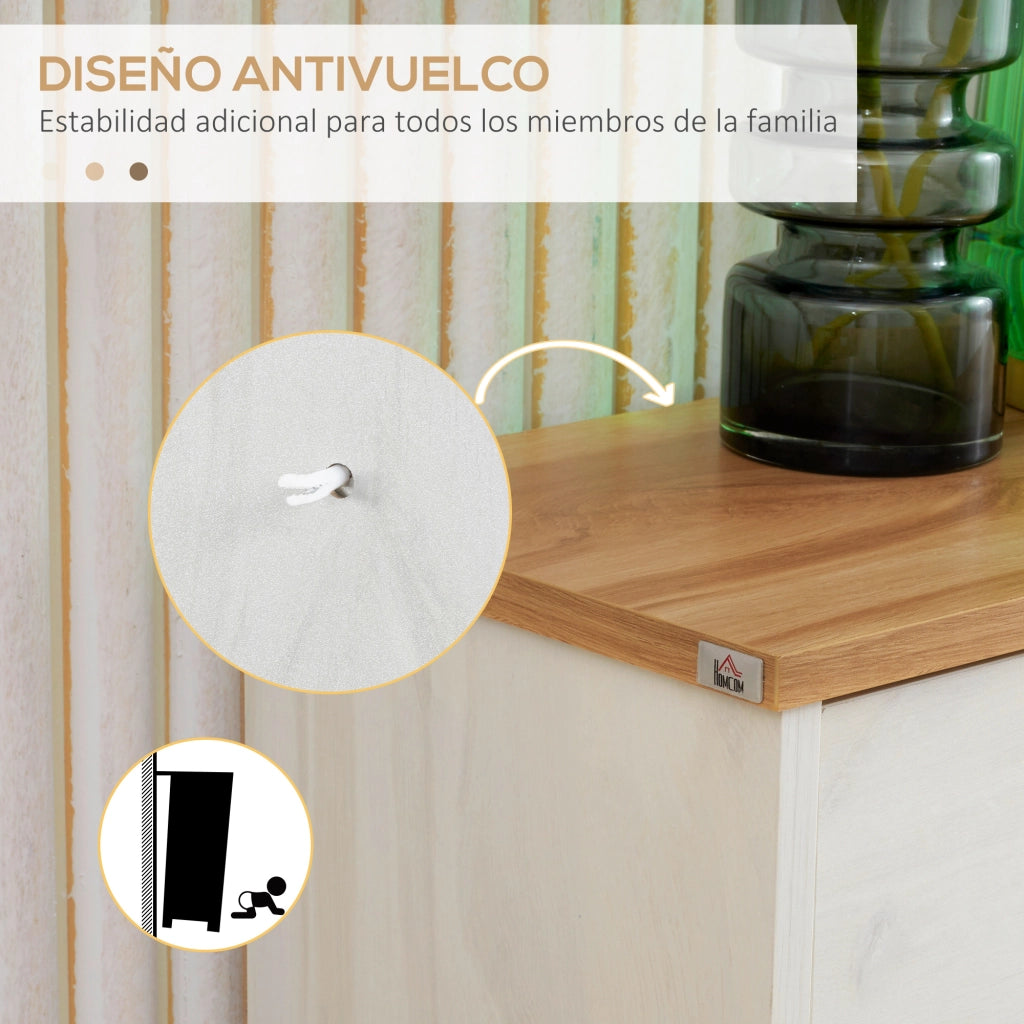 Scarpiera con 3 Ante ¨C zephmum ¨C Bianco 70x23,5x122 cm