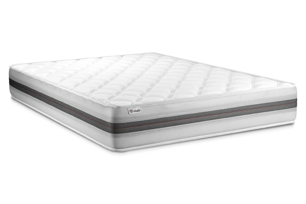 Letto con materasso VITALMEMO BACK 120 x 190 cm Rete kit Bianco