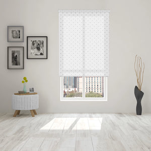 VIEWTEX Tenda a rullo Twist Printed Bianco e Nero 120 X 250cm - Made in Europe - 5 anni di Garanzia