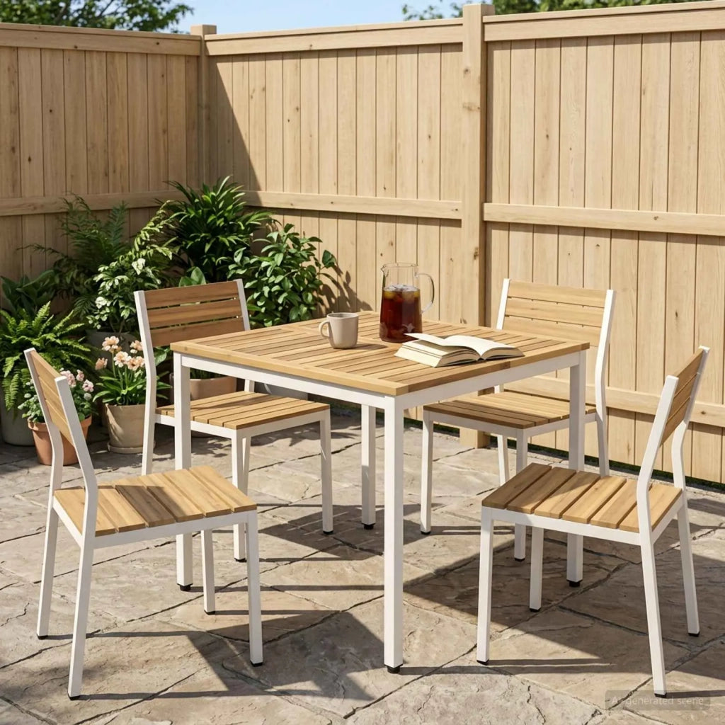 Tavolo da cena da giardino Bianco 80 x 80,5 x 75 cm 901759