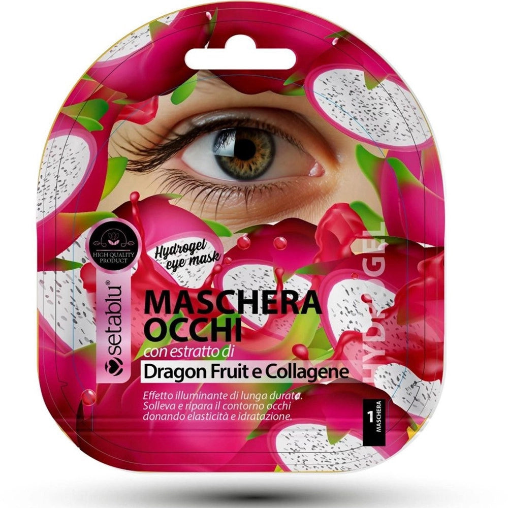 Trade Shop - Maschera Patch Occhi Hydrogel Con Estratto Di Dragon Fruit Collagene Effetto Illuminante -