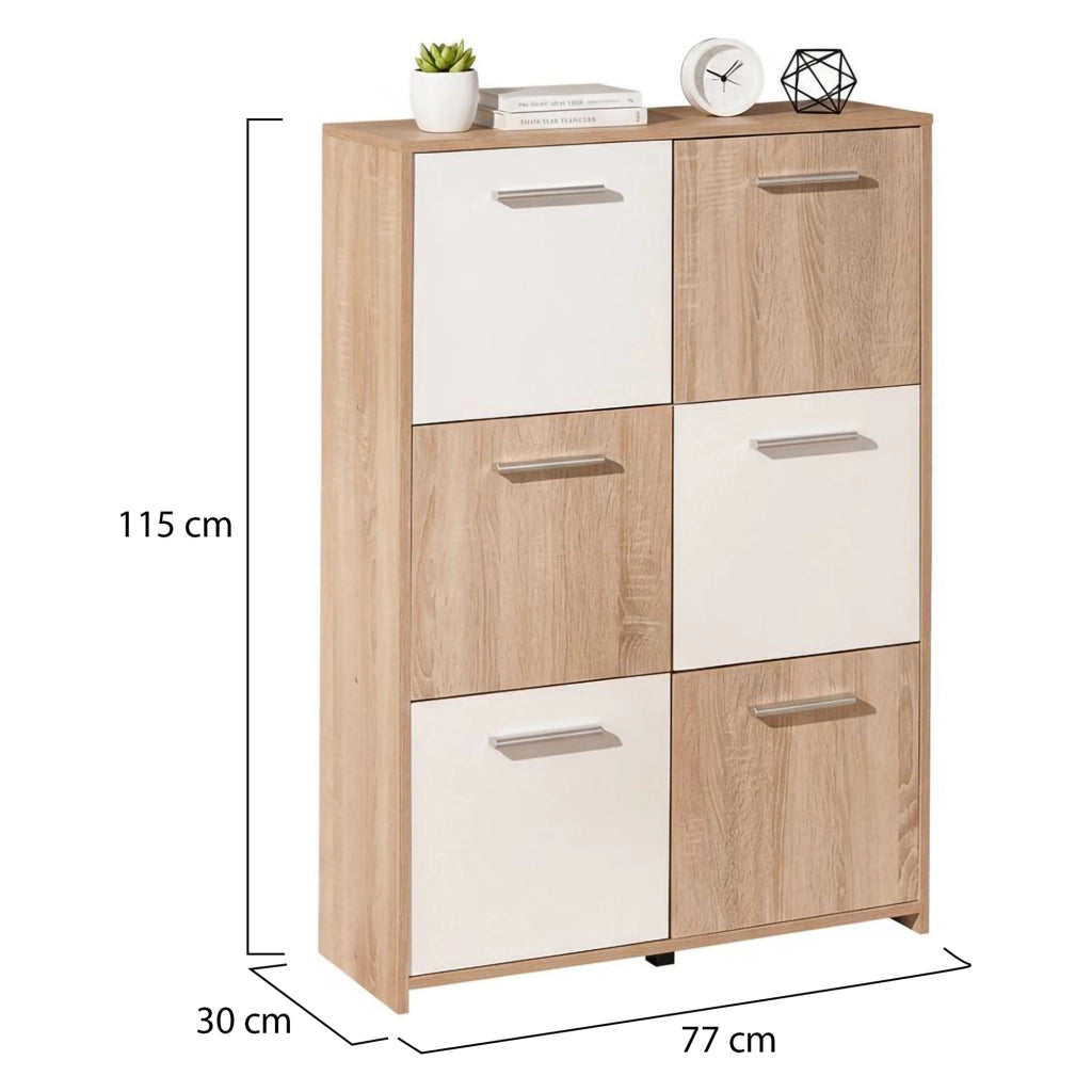 Madia Dresano, Credenza Apertura Battente, 77x30x115h cm Bianco
