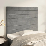 Testiera-Testata Decorativa Grigio Chiaro 90x5x118/128 cm Velluto 536629