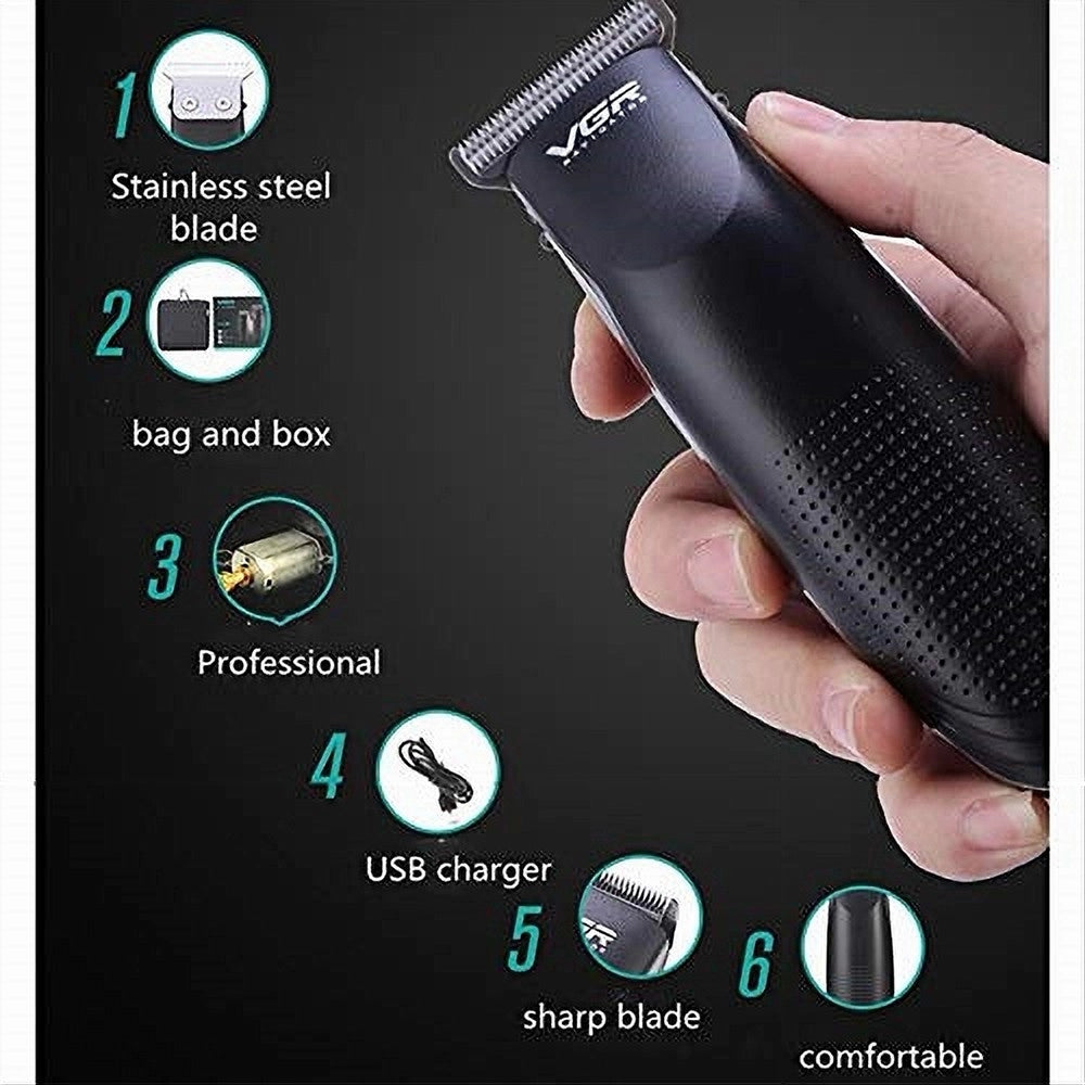 Trade Shop - Kit A 2 Rasoi Combinato Tagliacapelli Barba Trimmer Professionale Con Filo V-023 -