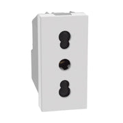 Bticino matixgo presa bipasso 2p+t 16a 250vac con interasse 19 e 26 mm *** colore bianco, confezione 1