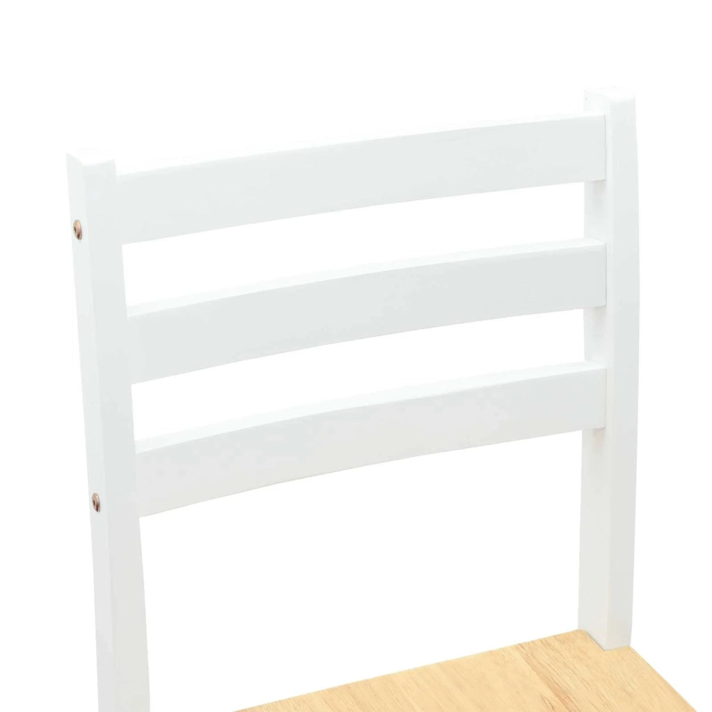 Sedie da pranzo 2 pcs Legno di gomma solido Bianco 42020470