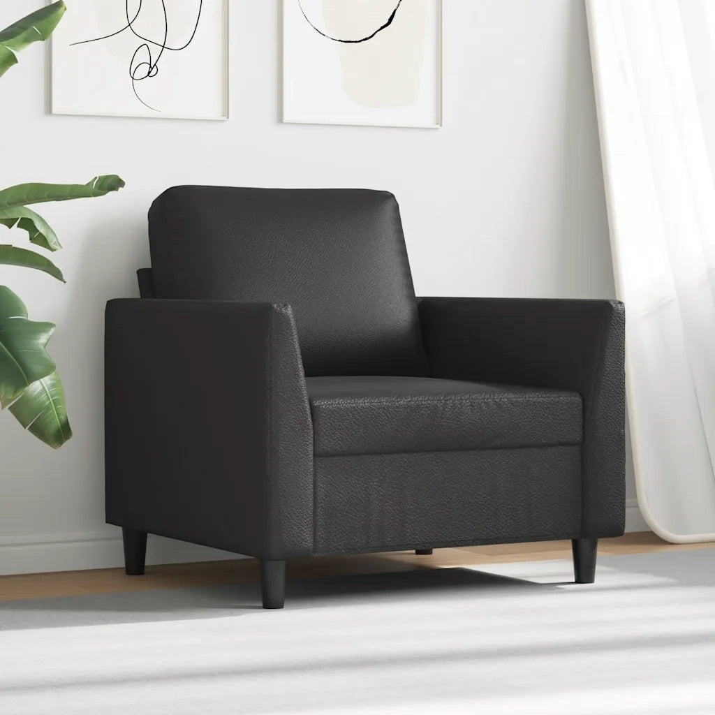 Poltrona Nera 60 cm in Similpelle
