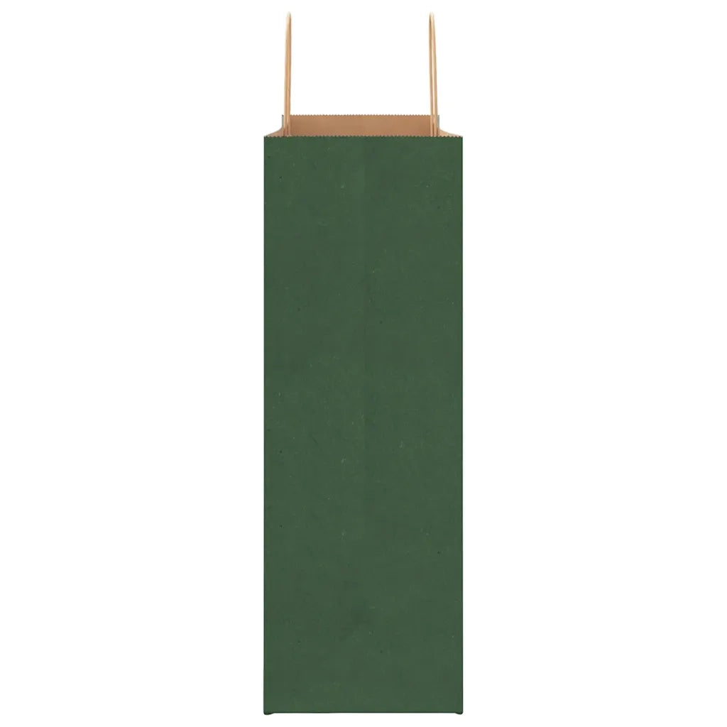 Sacchetti di Carta 250 pz con Manici Verdi 45x17x48 cm CFW2927361