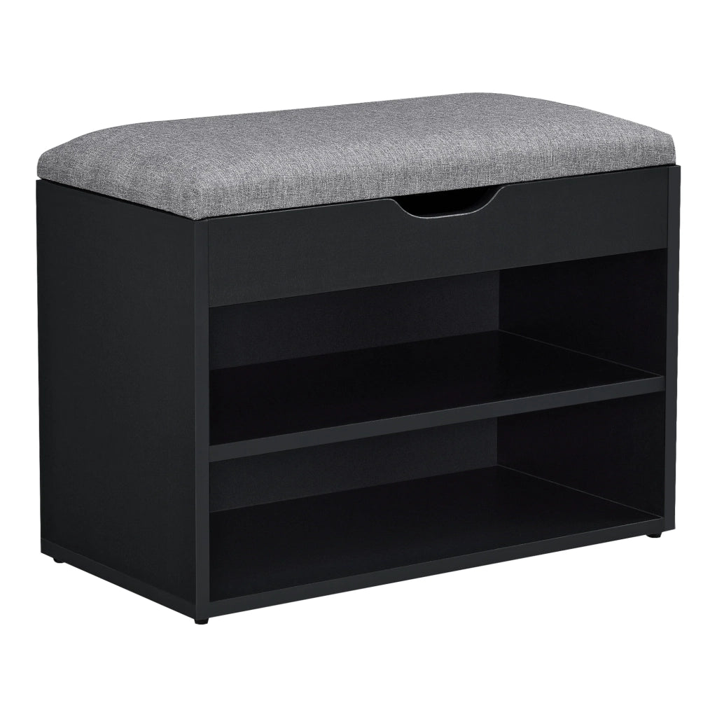 Panca portascarpe 46 x 60 x 30 cm nero grigio 03_0007657