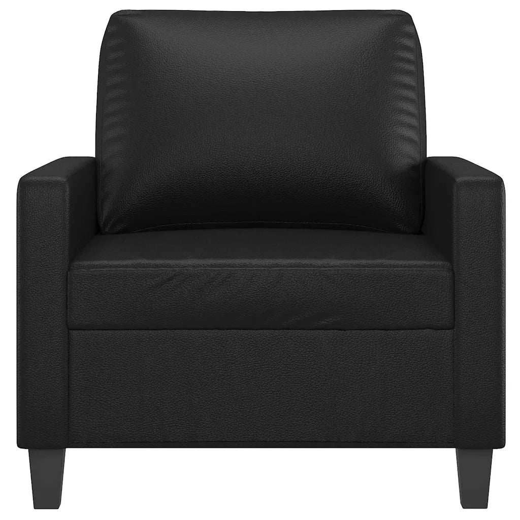 Poltrona | Sedia Relax Nera 60 cm in Similpelle