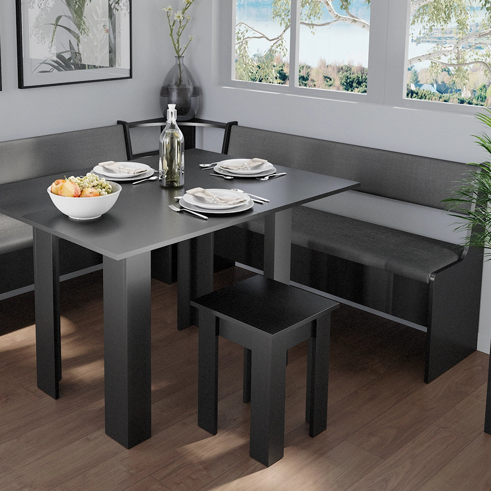 Vicco Panca ad angolo Nero 41.5 x 136.6 cm