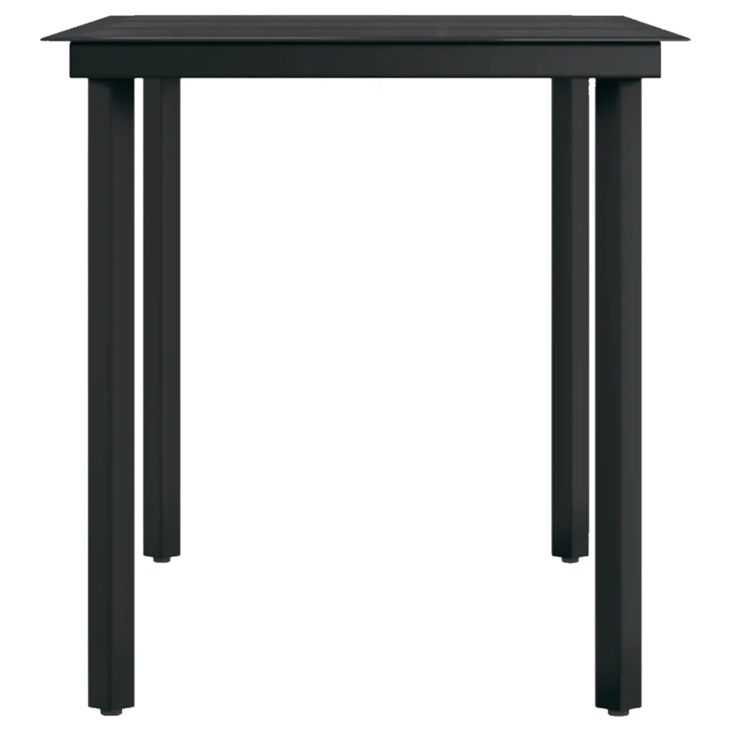 Set Mobili da Pranzo per Giardino 5 pz Grigio e Nero cod mxl 49321