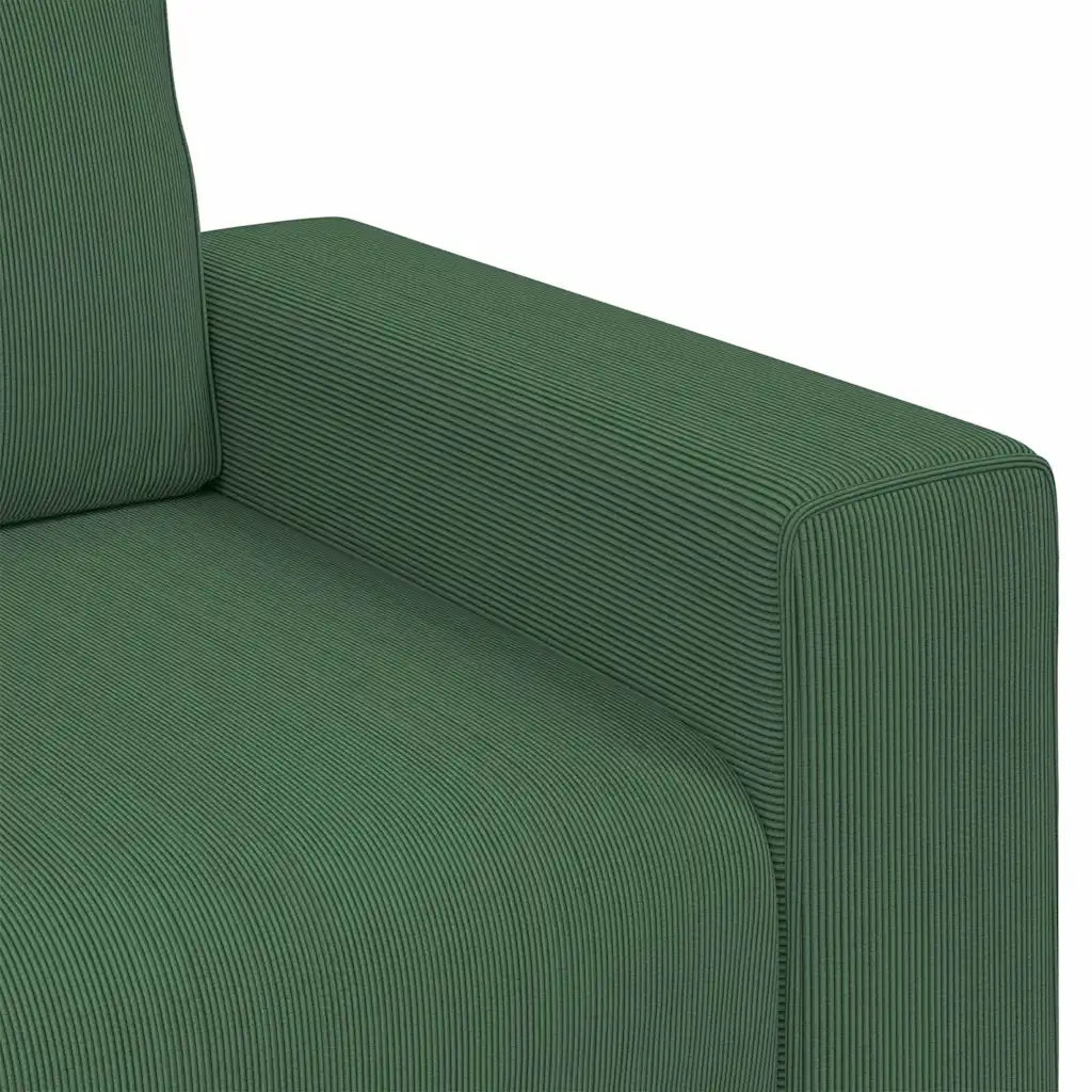 Divano Divanetto Verde Scuro 140cm Tessuto di Velluto a Coste