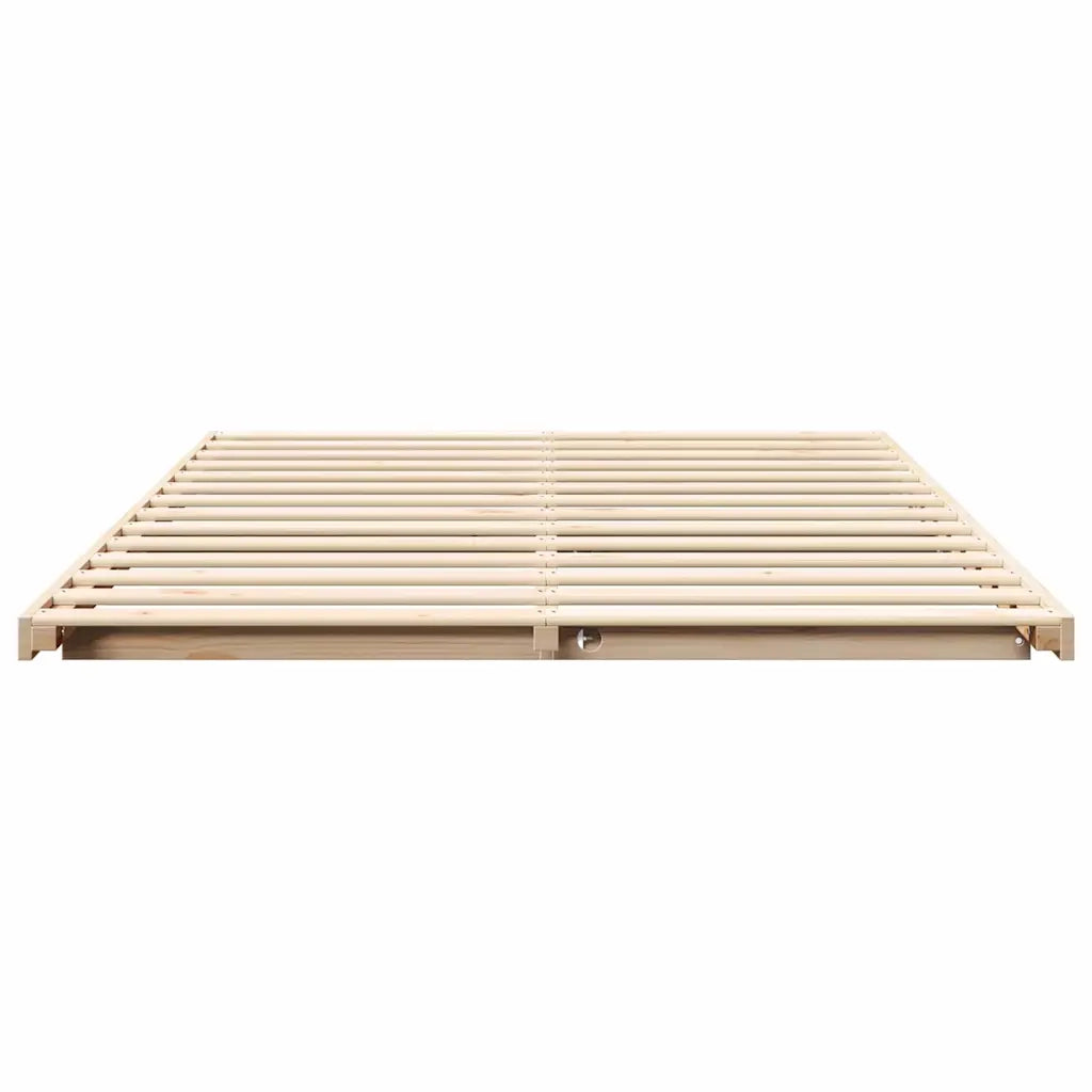 Struttura del letto-Giroletto Marrone 140 x 220 cm Pino massello 406391