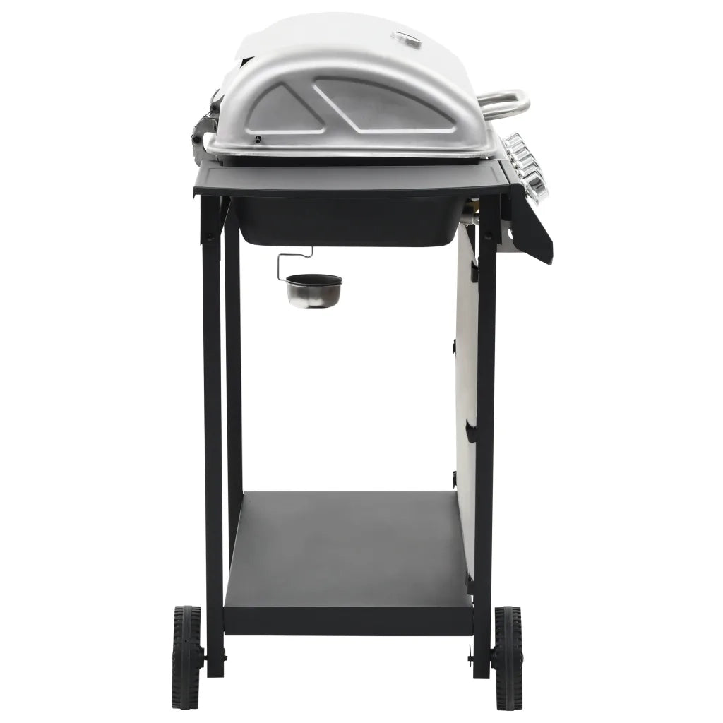 Barbecue Griglia a Gas 6 Fornelli Acciaio Inossidabile Argento 44286