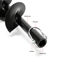 Punta elicoidale per trivella in ghisa 100mm coclea di ricambio per mototrivella