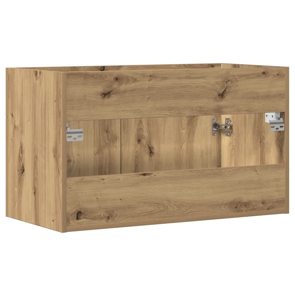 Mobile Lavabo | Armadio Lavabo Bagno Rovere Artigianale 90x38,5x46cm Multistrato