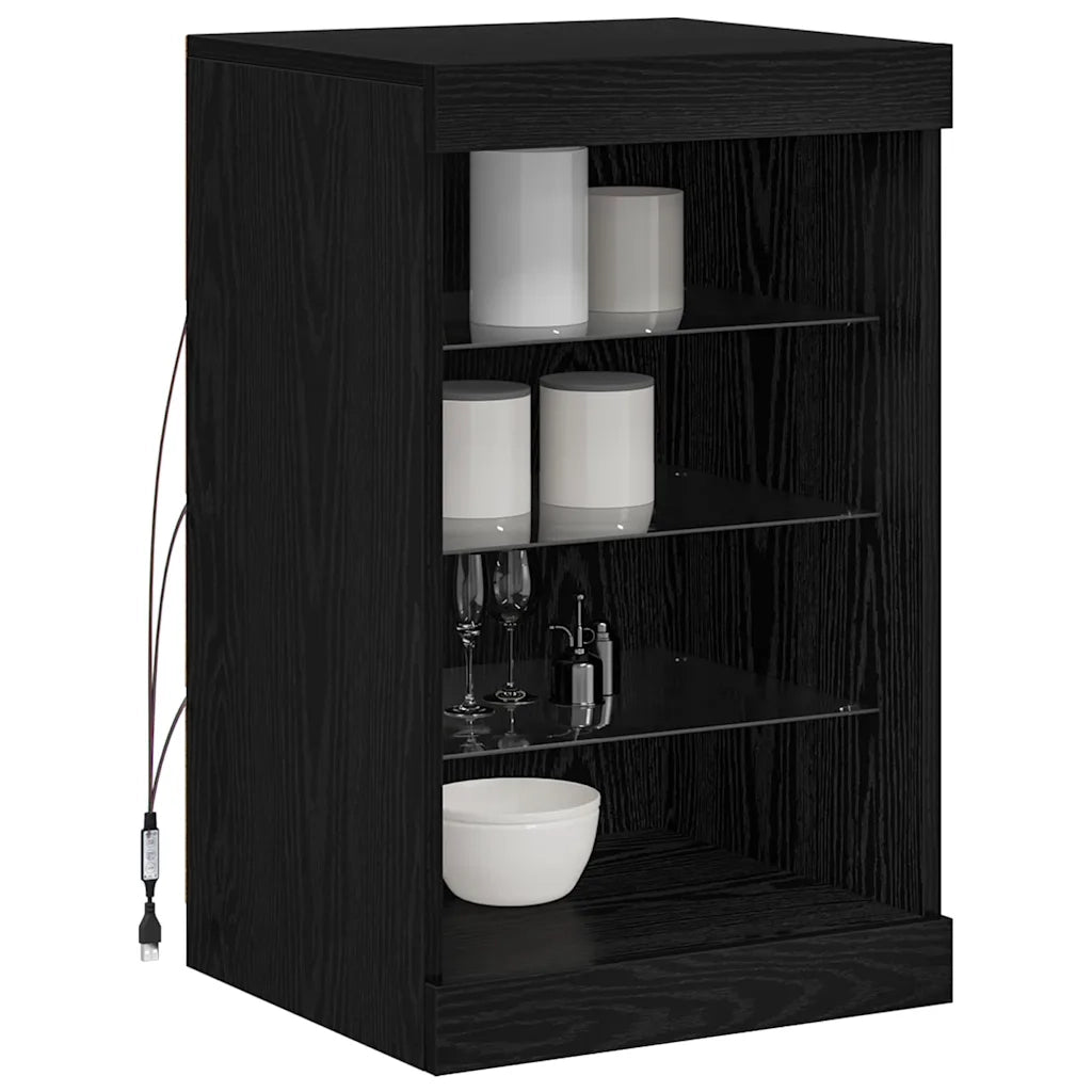 Credenza-Buffet-Armadio da cucina Rovere Nero 41 x 37 x 67 cm Legno multistrato 662093