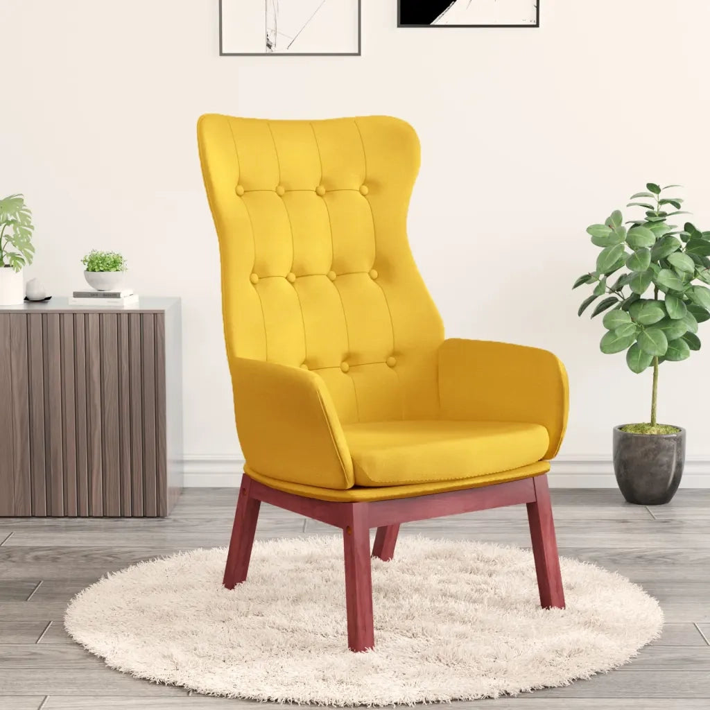 Poltrona Relax Giallo Senape in Tessuto 341275