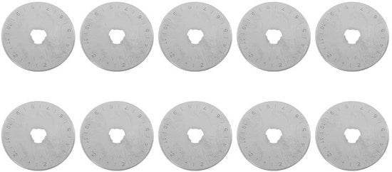 Set di 10 Lame di Rimpiazzo per Seghe a Rota - Acciaio Temprato - Elevata Prestazione di Taglio - per Stoffe/Papier/Cuoio - Seghe a Rota