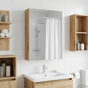 Mobiletto per specchio da bagno con porta Rovere Artigianale 889046