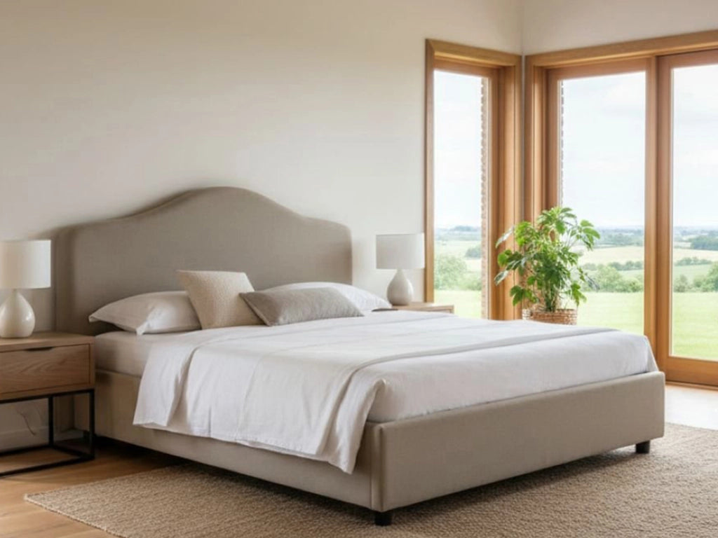Letto Matrimoniale Abigael, Letto Matrimoniale Sfoderabile Made in Italy, Grigio Tortora\