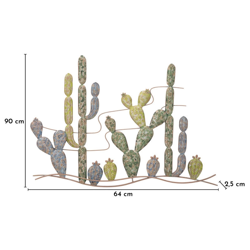 Pannello In Ferro Cactus -b- cm 90x2,5x64